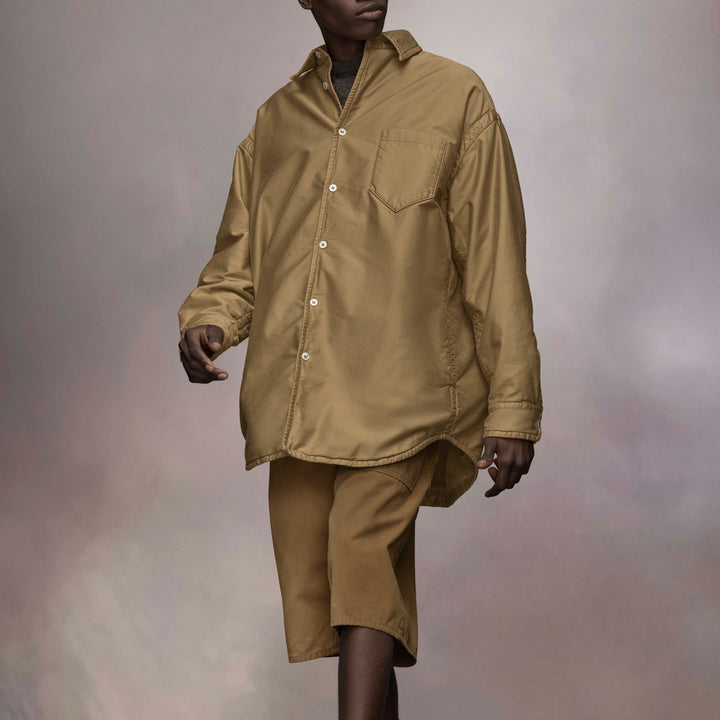 Maison Margiela - パッド入りサテンコットンシャツ
