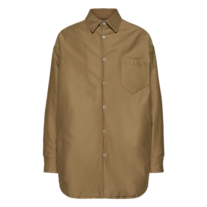 Maison Margiela - パッド入りサテンコットンシャツ