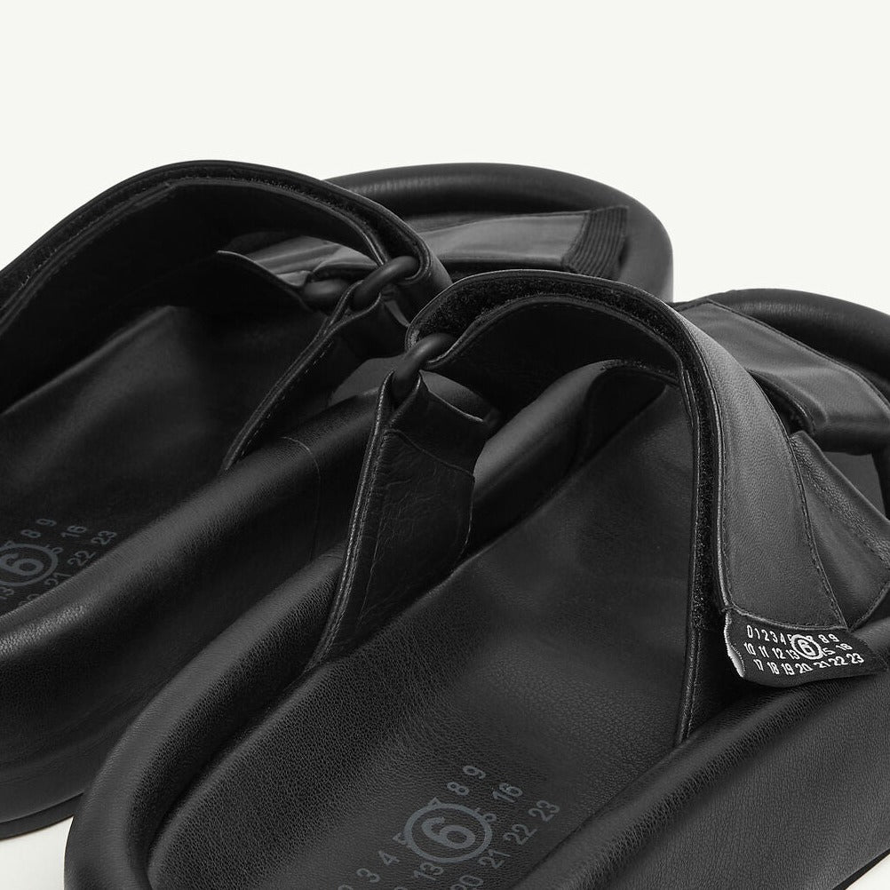 MM6 Maison Margiela - プラットフォーム ウェビングスリッポンサンダル