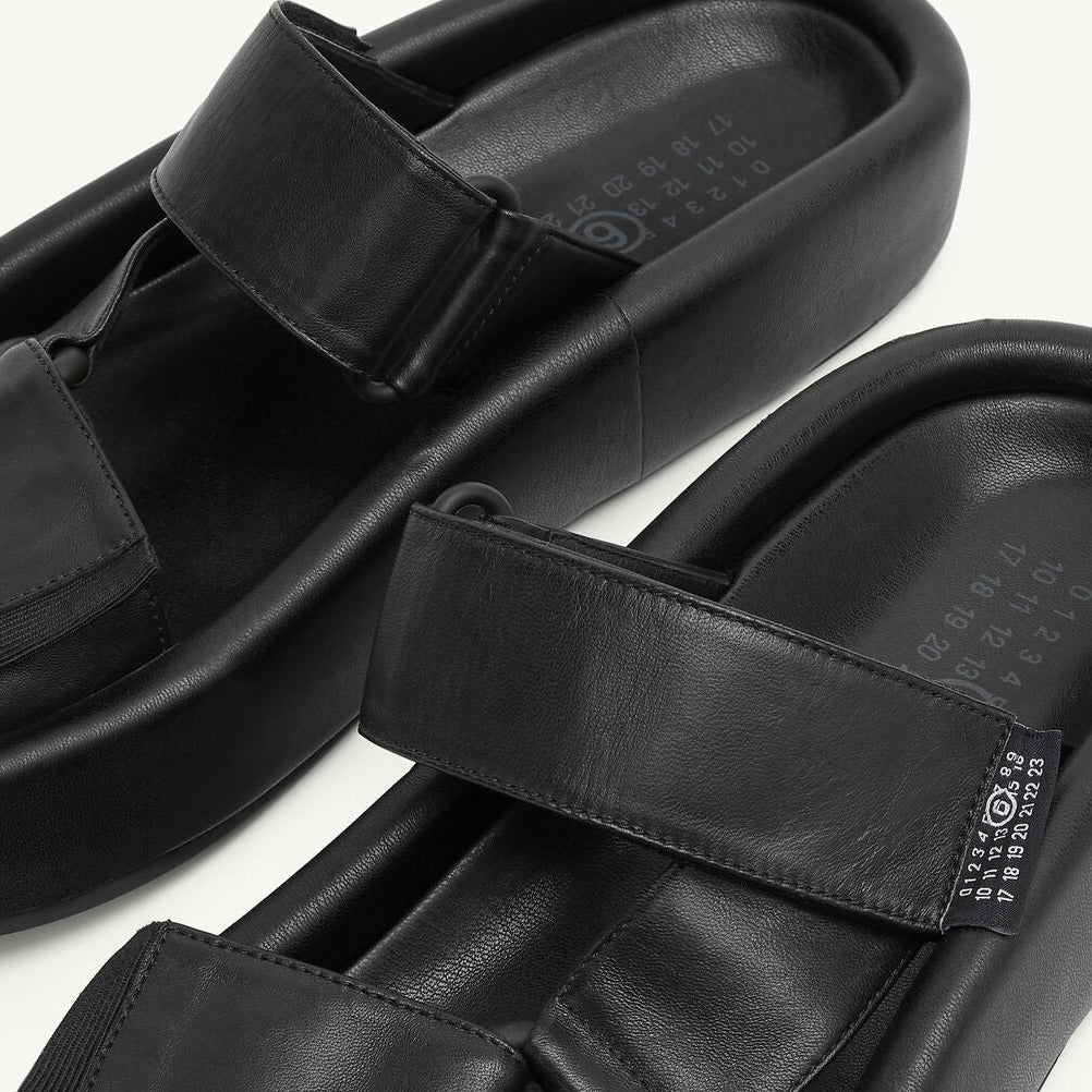 MM6 Maison Margiela - プラットフォーム ウェビングスリッポンサンダル