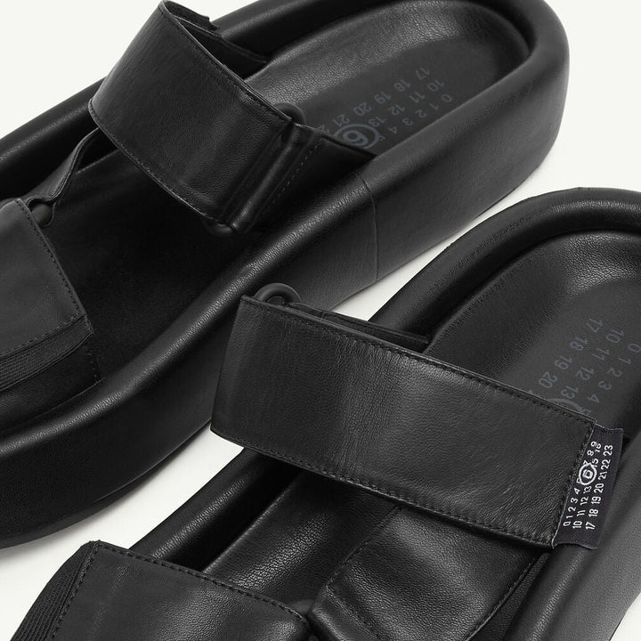 MM6 Maison Margiela - プラットフォーム ウェビングスリッポンサンダル
