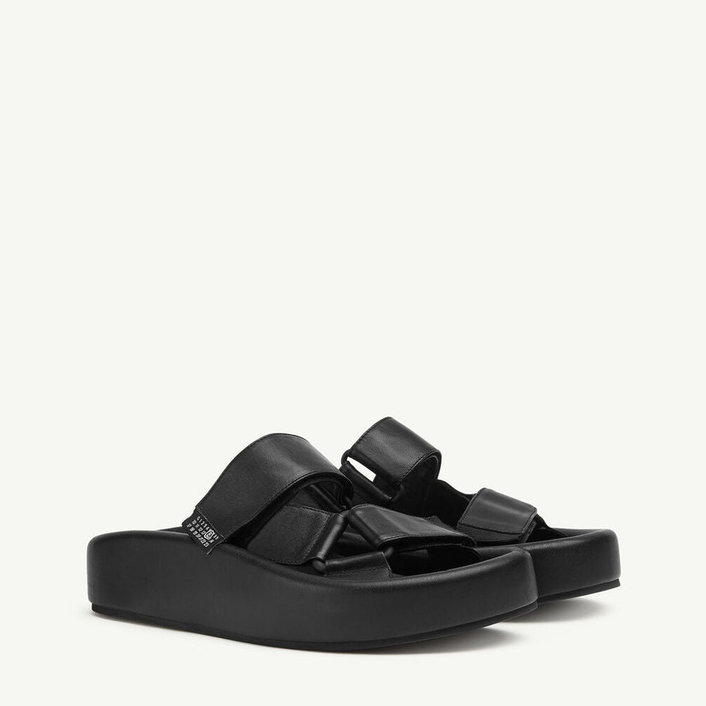 MM6 Maison Margiela - プラットフォーム ウェビングスリッポンサンダル