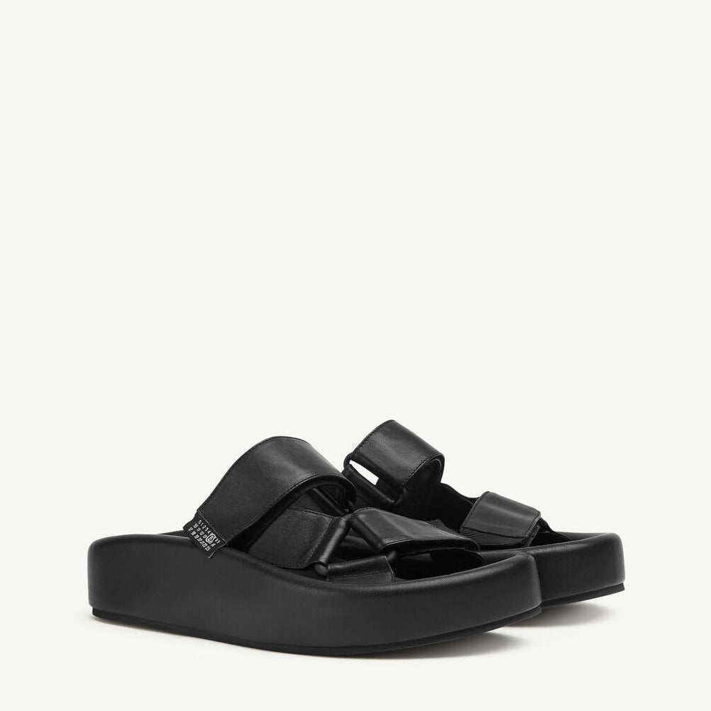 MM6 Maison Margiela - プラットフォーム ウェビングスリッポンサンダル