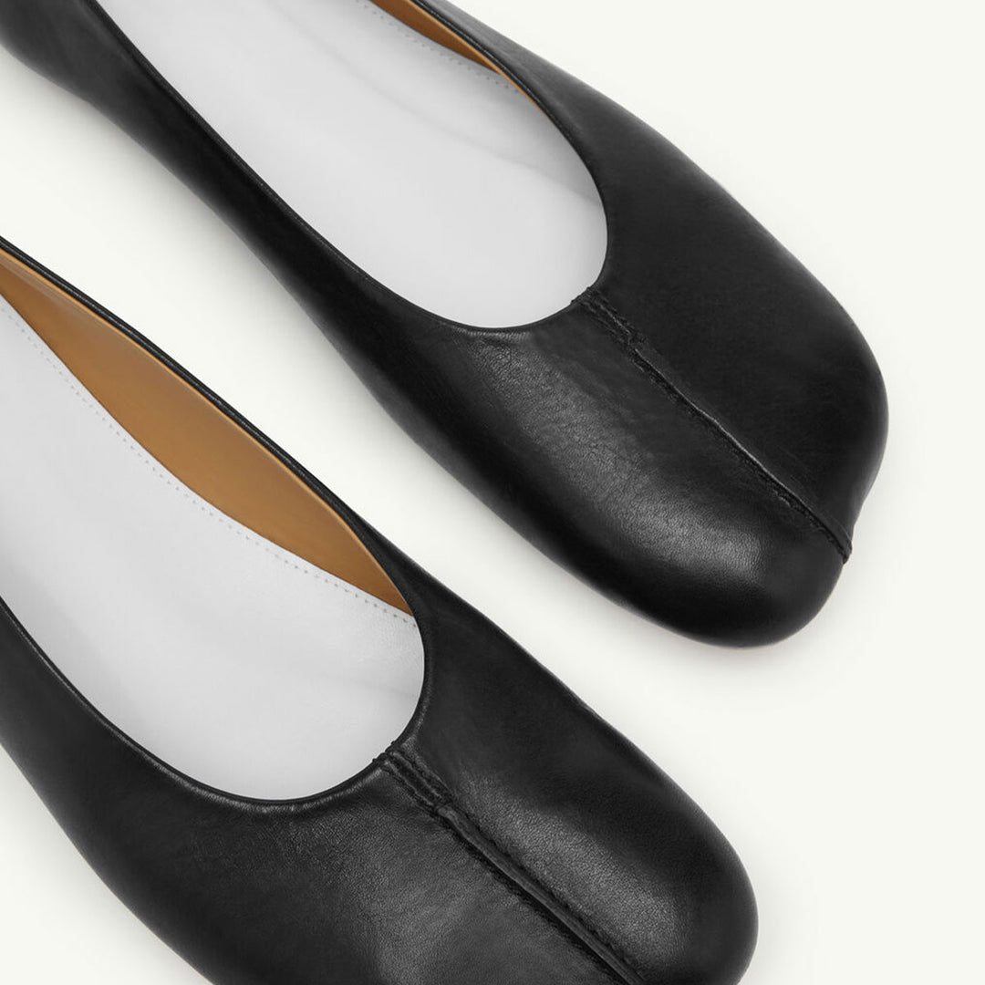 MM6 Maison Margiela - Stitch-out レザーバレリーナ