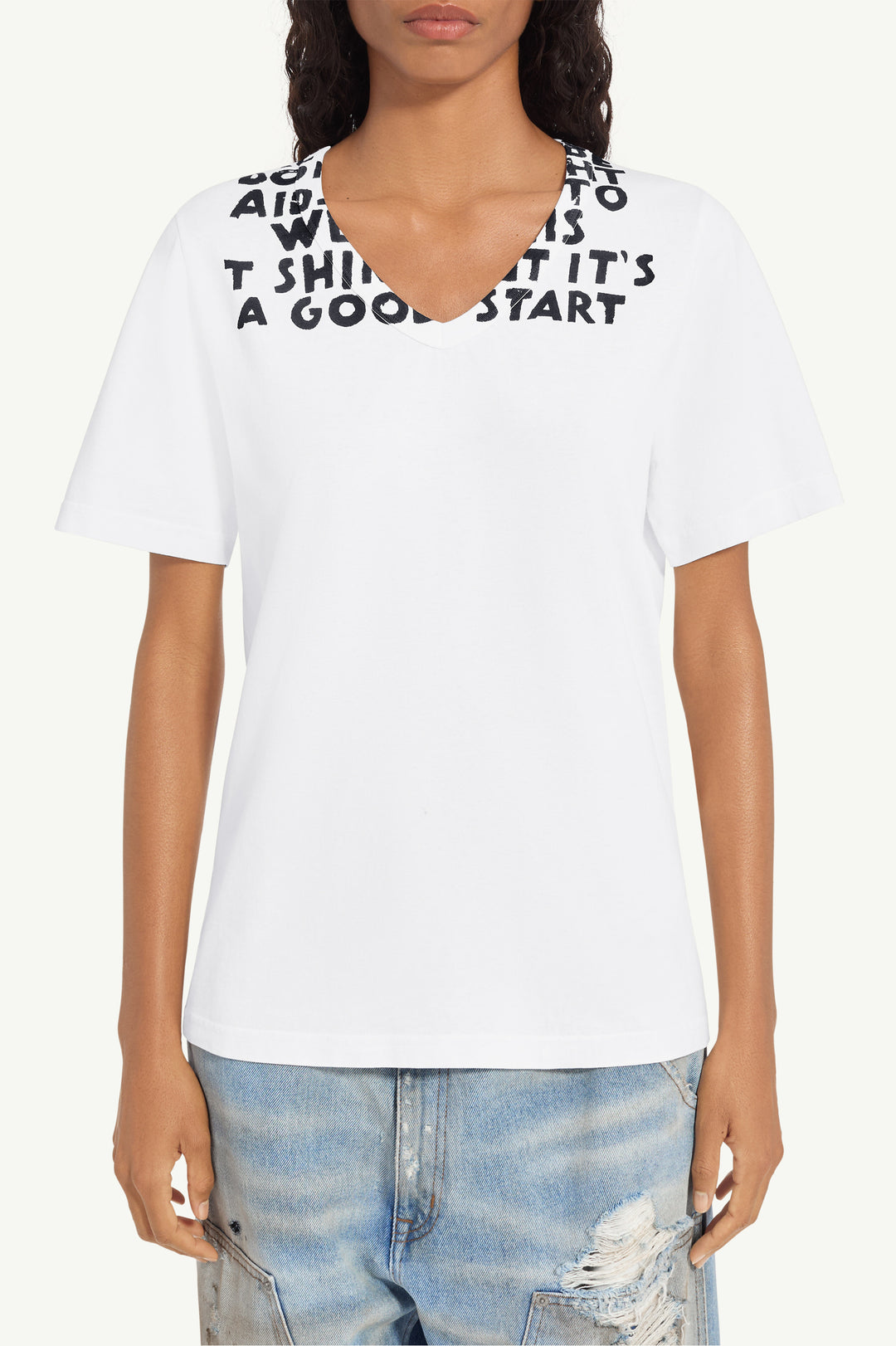 MM6 Maison Margiela - Vネック SIDA Tシャツ