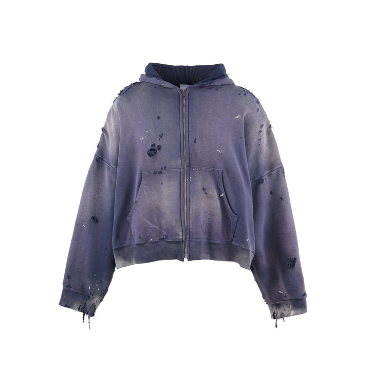 SAINT MICHAEL - ZIP UP HOODIE/DOUBLE FACE