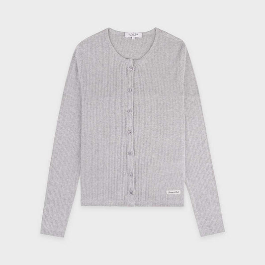 Signature Logo Pointelle Cardigan