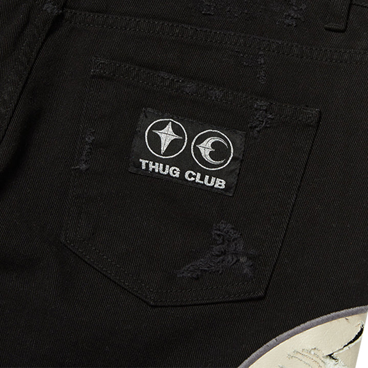 THUG CLUB - TC Leather Washing Denim Pants War Ver
