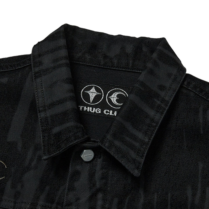 THUG CLUB - Blood Lazered Denim Jacket