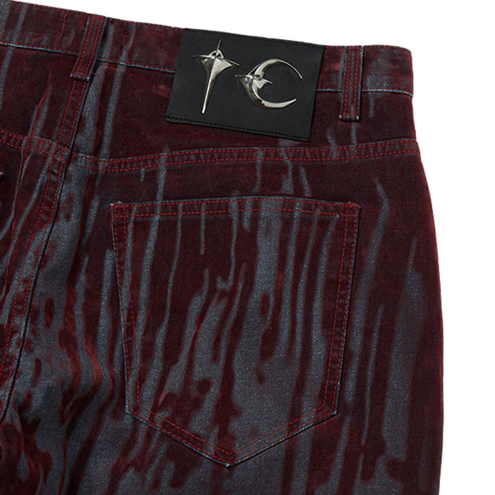 THUG CLUB - Blood Lazered Denim Pants