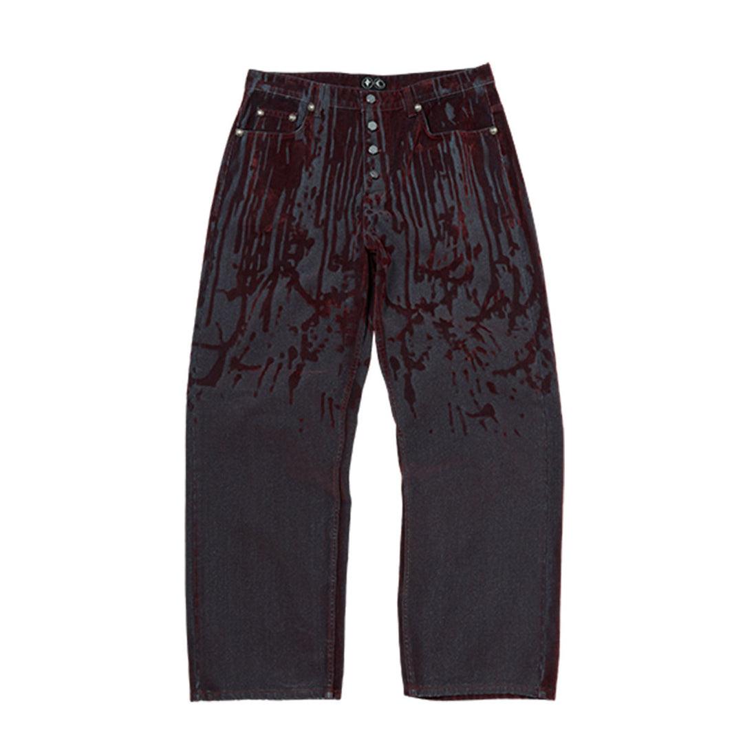 THUG CLUB - Blood Lazered Denim Pants
