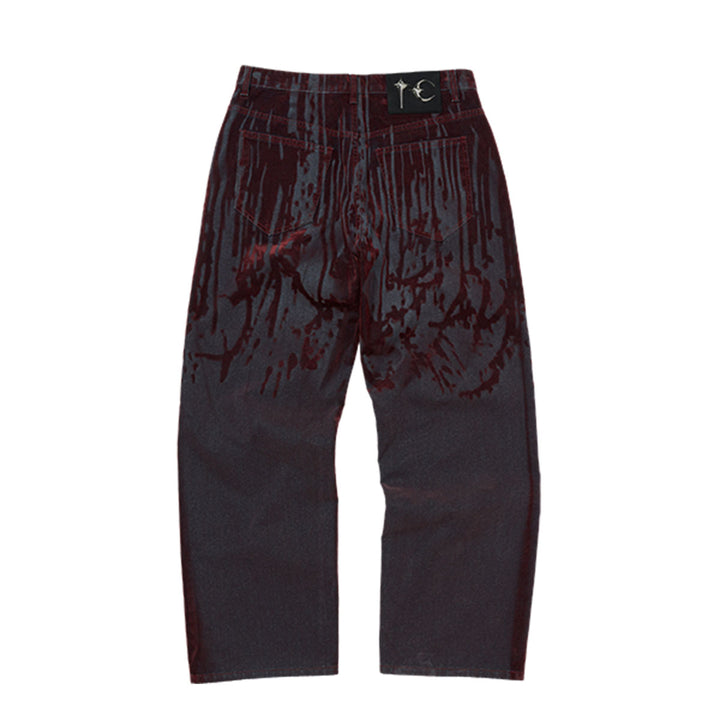 THUG CLUB - Blood Lazered Denim Pants