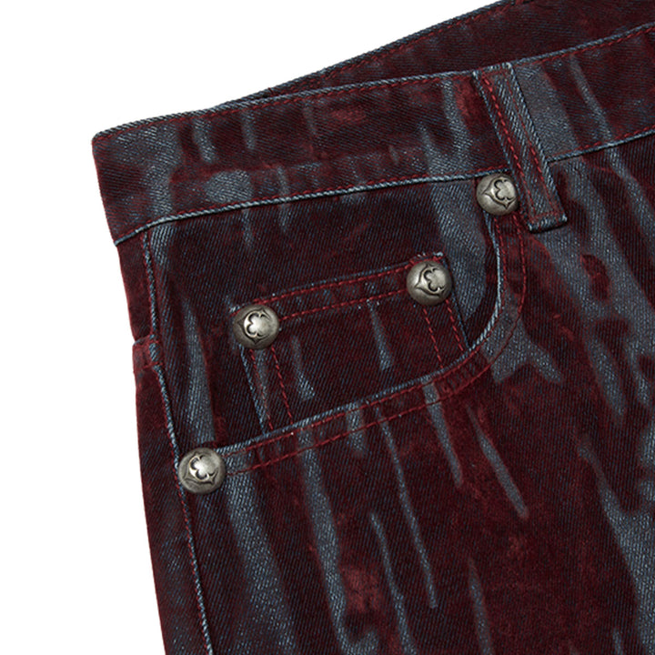 THUG CLUB - Blood Lazered Denim Pants