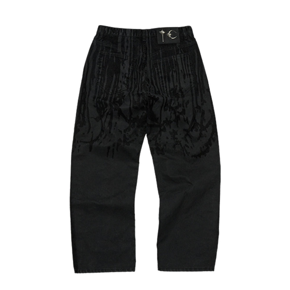 THUG CLUB - Blood Lazered Denim Pants