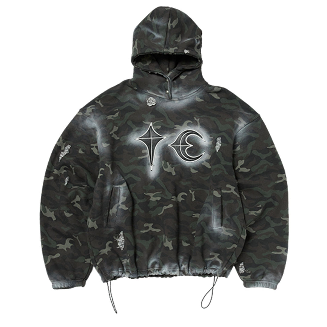 THUG CLUB - Sprayed Camoflage Rock Hoodie