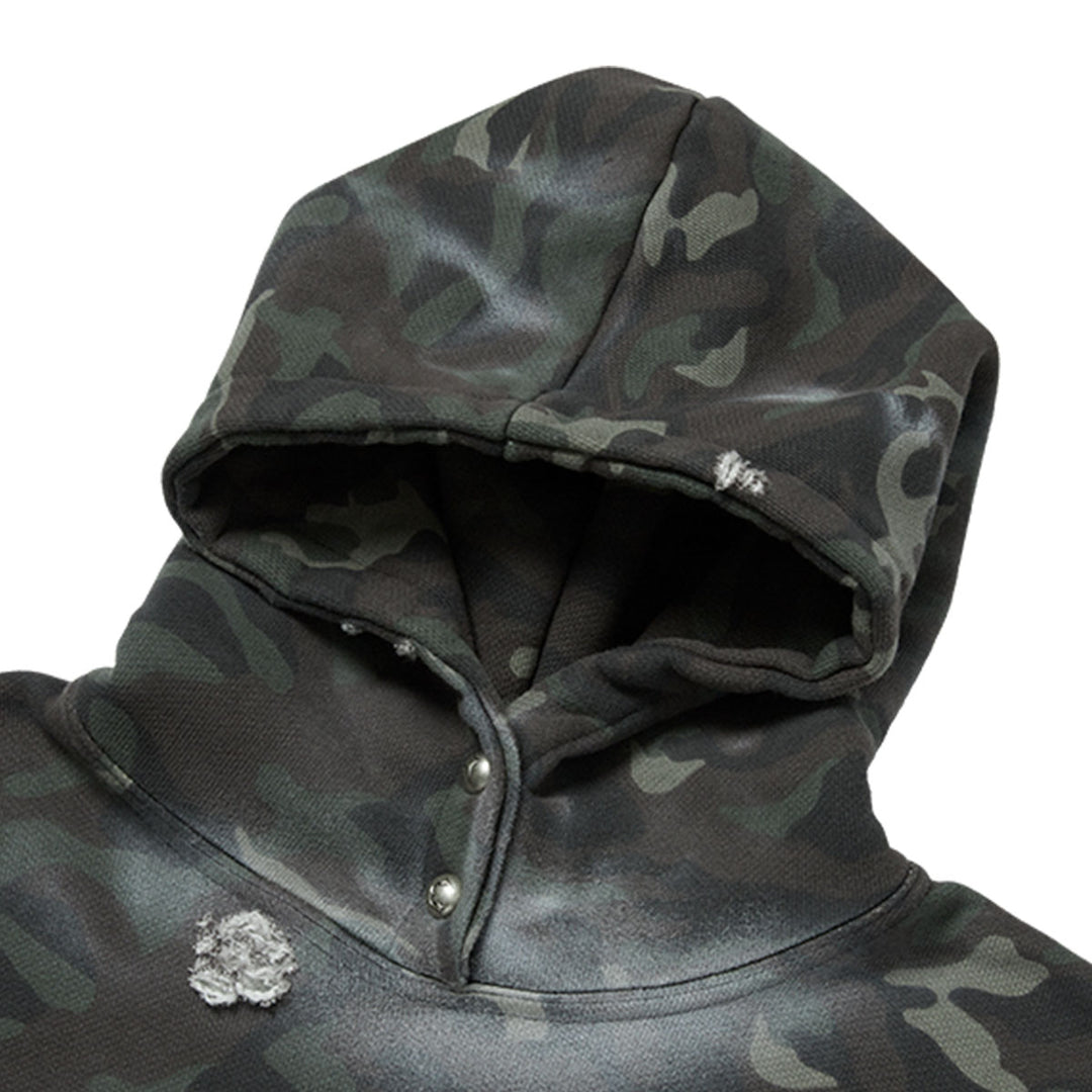 THUG CLUB - Sprayed Camoflage Rock Hoodie