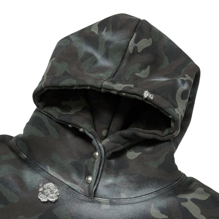 THUG CLUB - Sprayed Camoflage Rock Hoodie