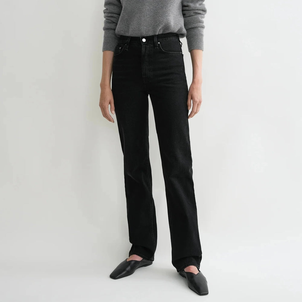 TOTEME - Classic cut denim full length faded black