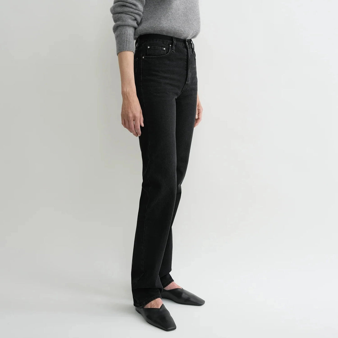 TOTEME - Classic cut denim full length faded black