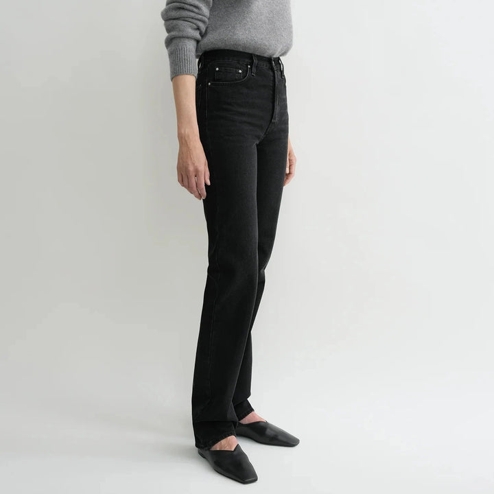 TOTEME - Classic cut denim full length faded black