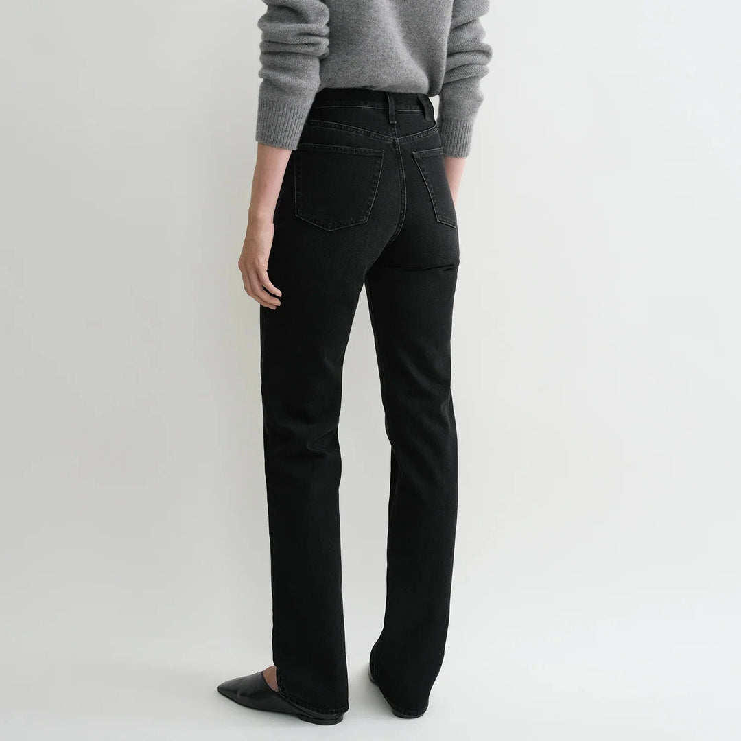 TOTEME - Classic cut denim full length faded black