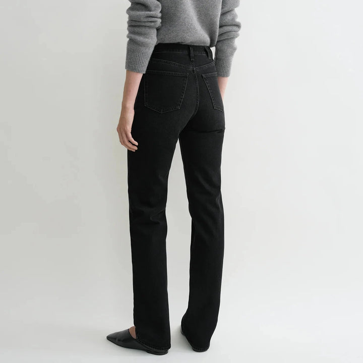 TOTEME - Classic cut denim full length faded black