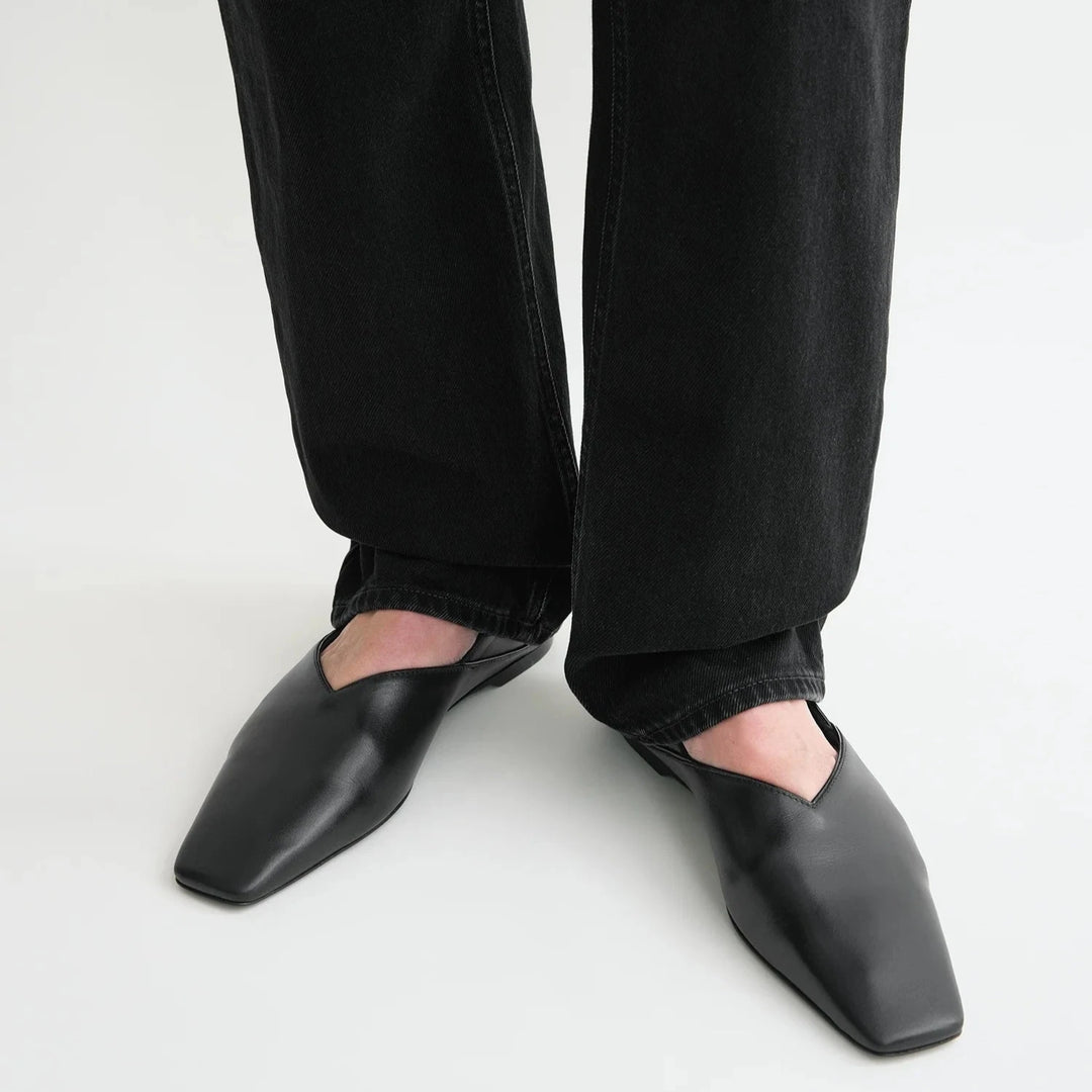 TOTEME - Classic cut denim full length faded black