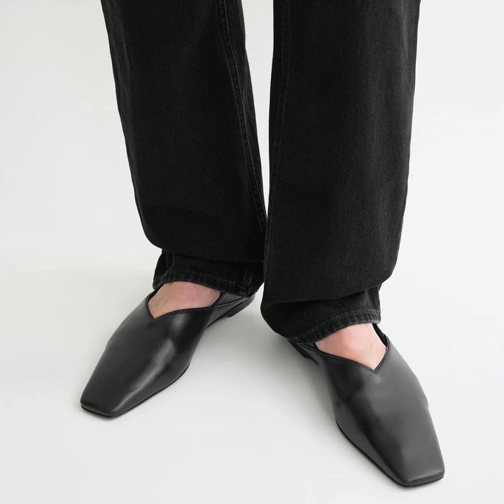 TOTEME - Classic cut denim full length faded black