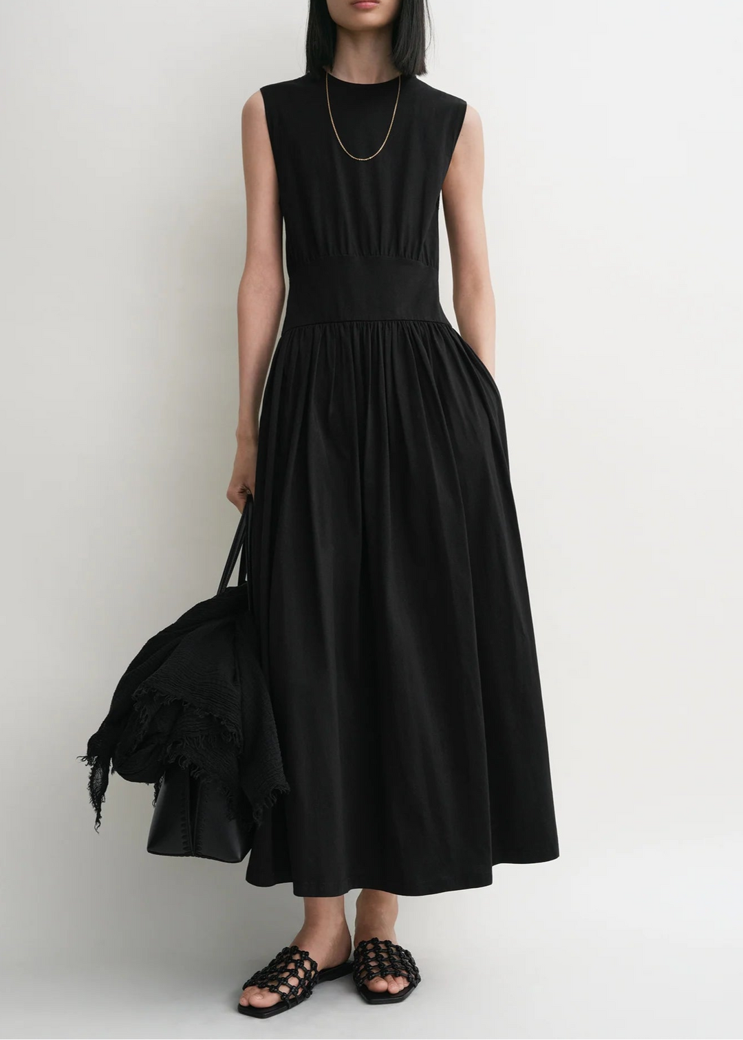 TOTEME - Sleeveless cotton tee dress