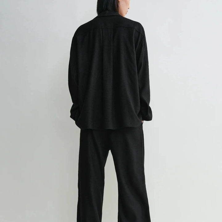 TOTEME - Monogram flannel pj top black