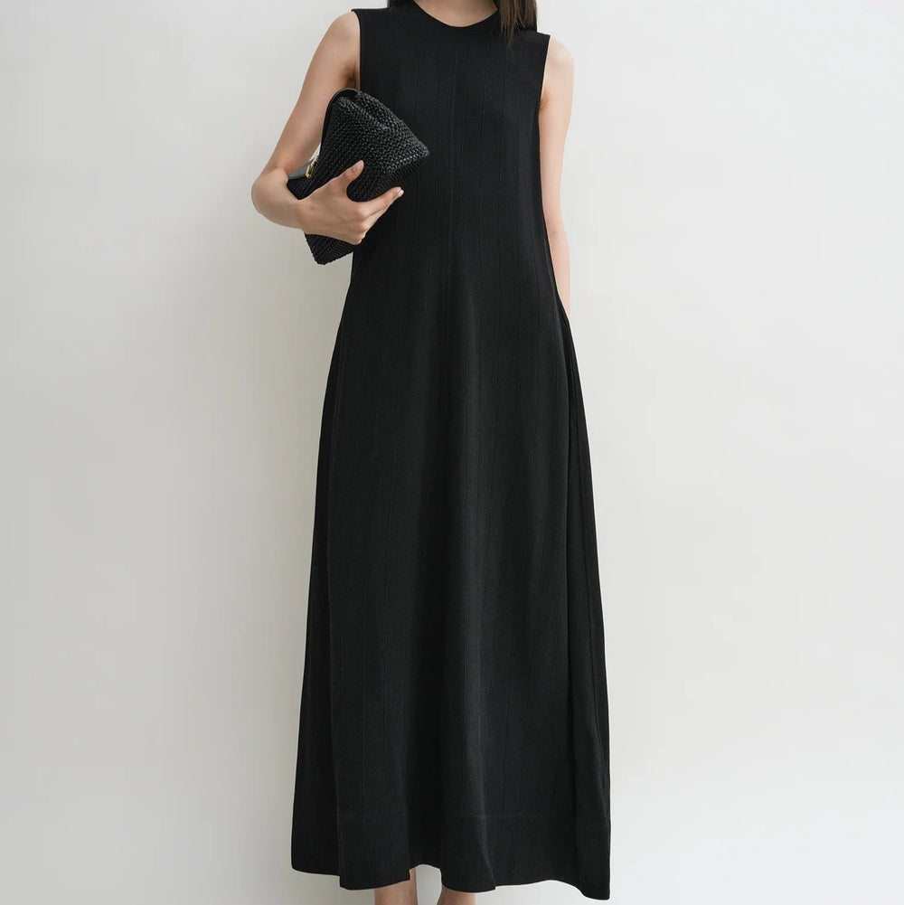 TOTEME - Woven stripe dress black petite