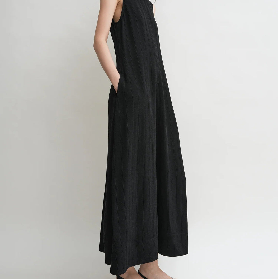 TOTEME - Woven stripe dress black petite