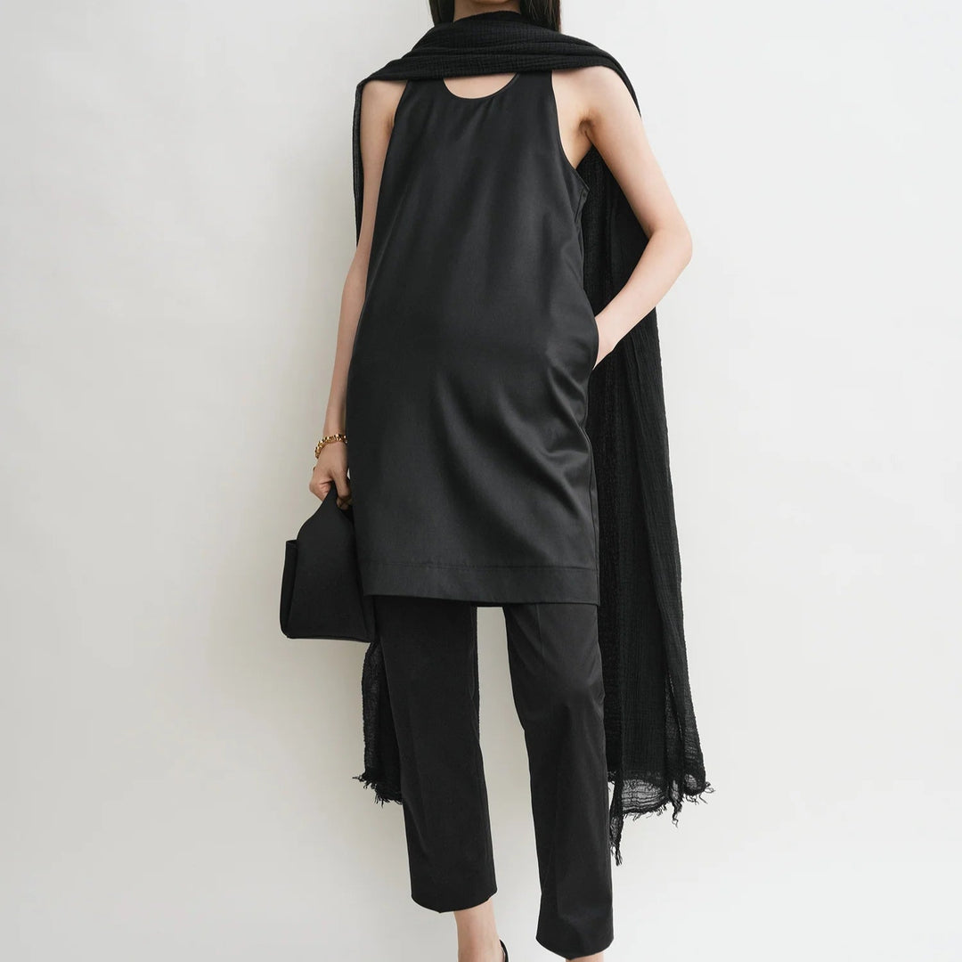 TOTEME - Scoop-neck dress black