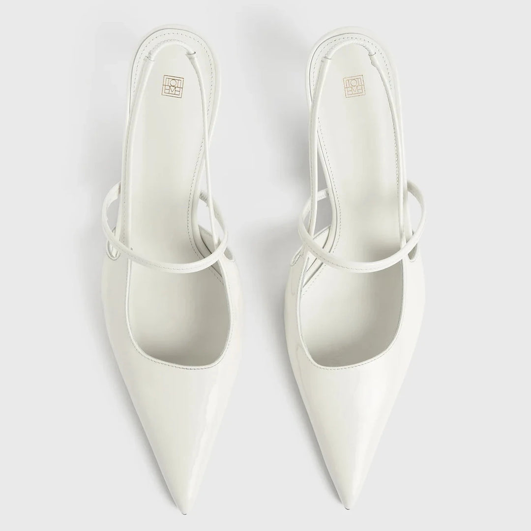 TOTEME - Sharp patent-leather slingbacks