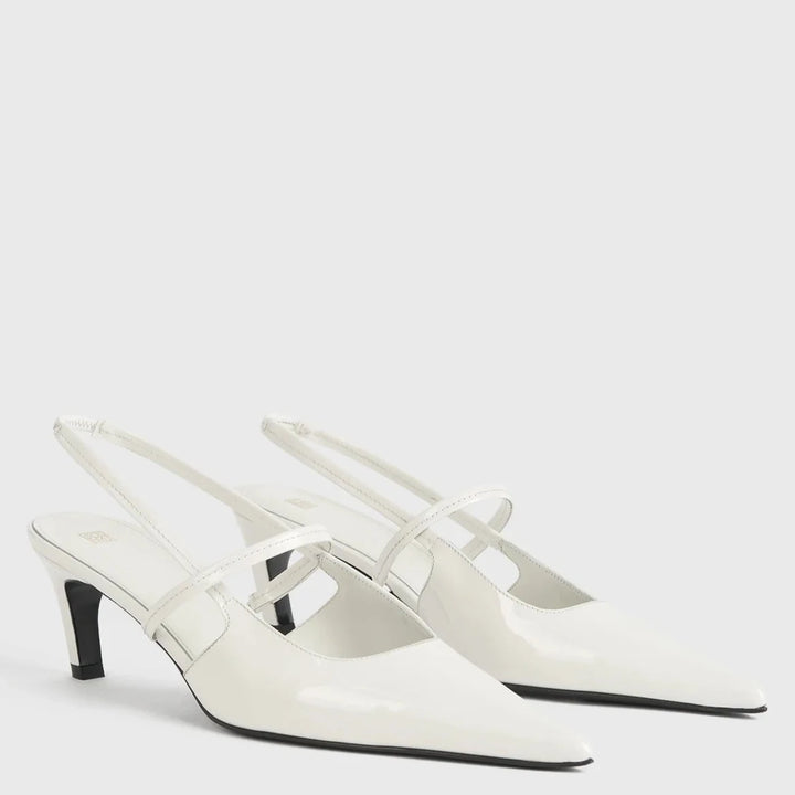 TOTEME - Sharp patent-leather slingbacks