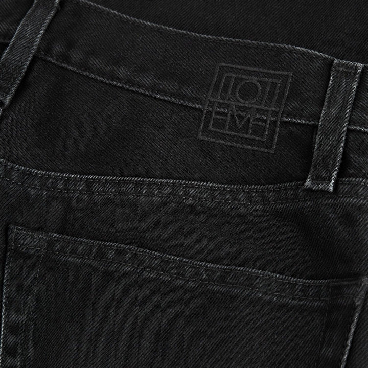 TOTEME - Classic cut denim full length faded black