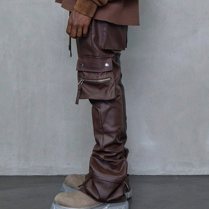 MLVINCE - TYPE-4 SLIM STRETCH WAX CARGO PANTS