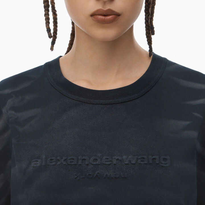 Alexander Wang - コットンジャージー ユニセックス ロゴ tシャツ