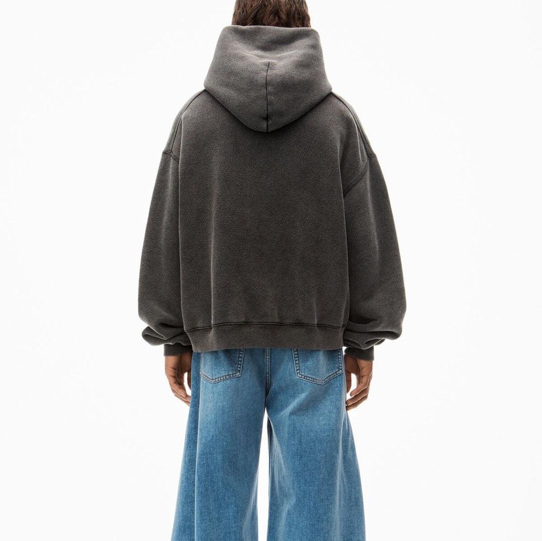 Alexander Wang - ディストレスト スエードコットンテリー スカイラインフーディー