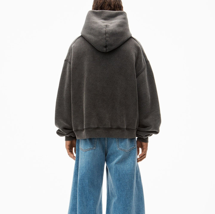 Alexander Wang - ディストレスト スエードコットンテリー スカイラインフーディー