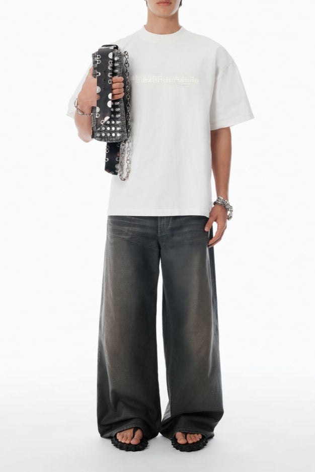 Alexander Wang - ホワイト コットンブレンド オーバーサイズ tシャツ