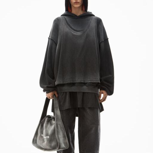 Alexander Wang - コットン オーバーサイズ トリプルレイヤー フーディー