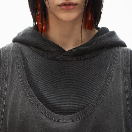 Alexander Wang - コットン オーバーサイズ トリプルレイヤー フーディー