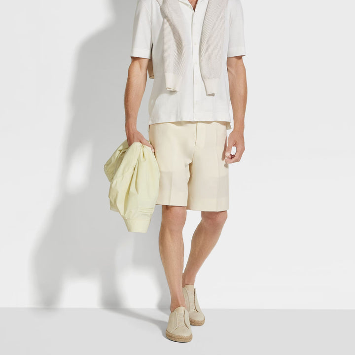 ZEGNA - OASI LINO SHORT PANTS