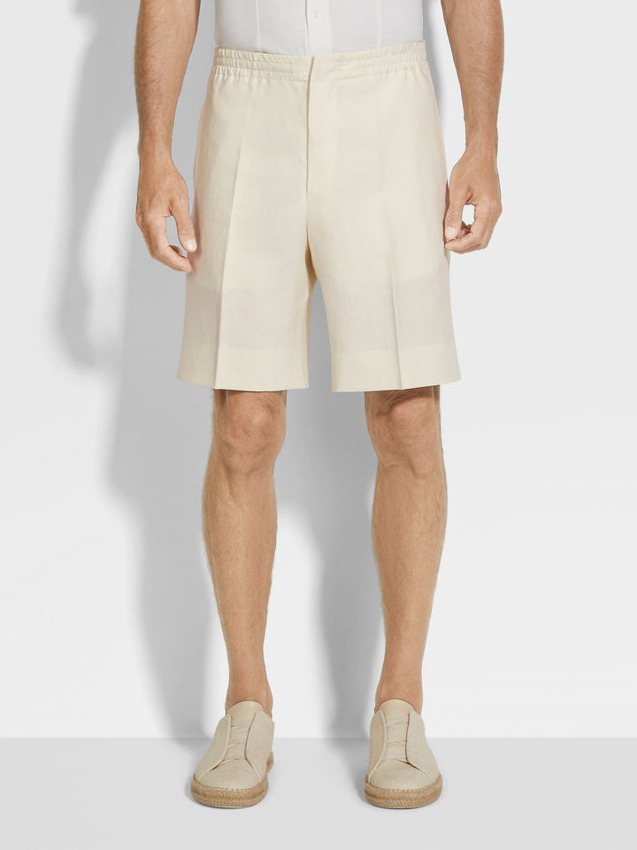 ZEGNA - OASI LINO SHORT PANTS