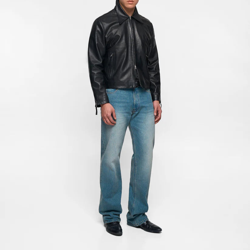 O.FILES - CAFÉ RACER LEATHER JACKET