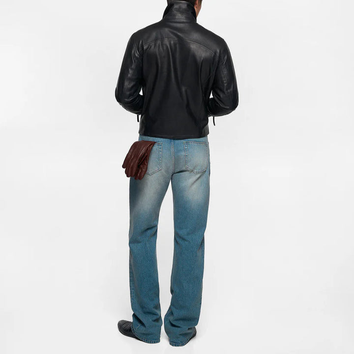 O.FILES - CAFÉ RACER LEATHER JACKET