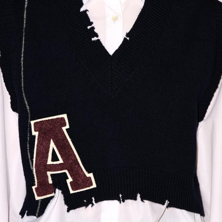 AMBUSH® - DESTROYED RIB V NECK VEST
