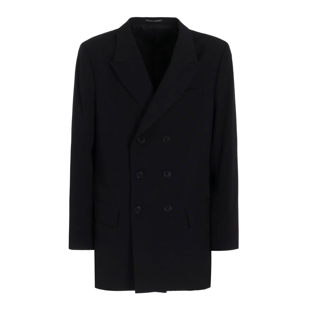 Ys for men - WOOL GABARDINE DOUBLE JACKET