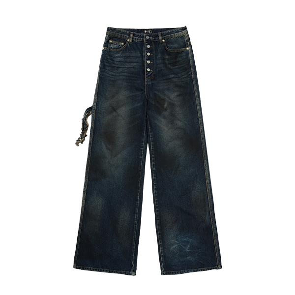 新品未使用•タグ付き】THUG CLUB 24AW キメラパンツデニム 新品未使用•タグ付き】THUG CLUB 24AW キメラパンツデニム